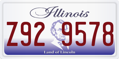 IL license plate Z929578