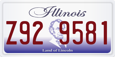 IL license plate Z929581