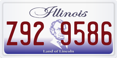 IL license plate Z929586
