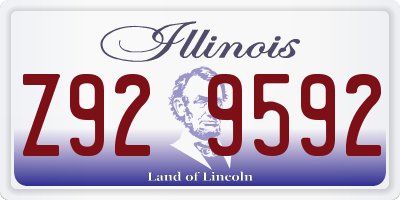 IL license plate Z929592