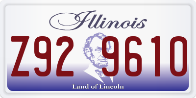 IL license plate Z929610
