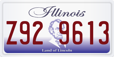 IL license plate Z929613