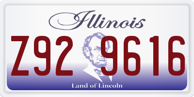 IL license plate Z929616