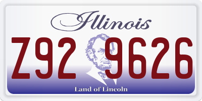 IL license plate Z929626