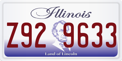 IL license plate Z929633