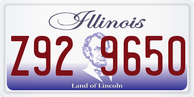 IL license plate Z929650