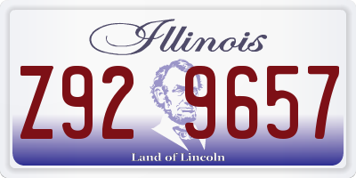 IL license plate Z929657