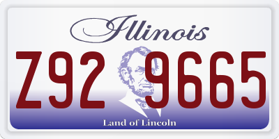 IL license plate Z929665