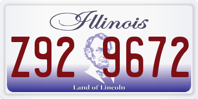 IL license plate Z929672