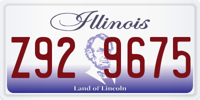 IL license plate Z929675