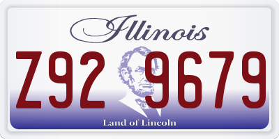 IL license plate Z929679