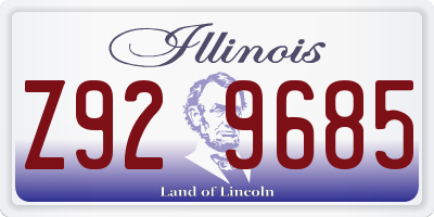 IL license plate Z929685