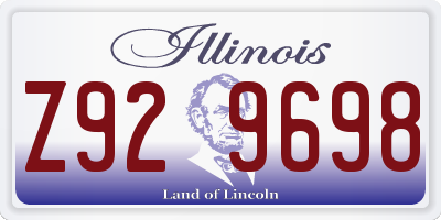 IL license plate Z929698