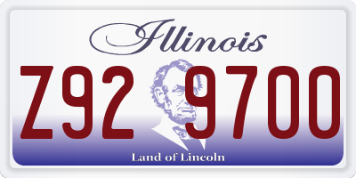 IL license plate Z929700