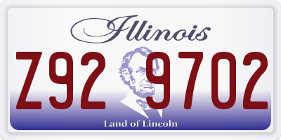 IL license plate Z929702