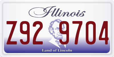 IL license plate Z929704