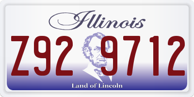 IL license plate Z929712