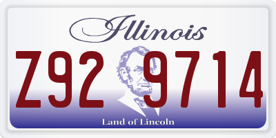 IL license plate Z929714