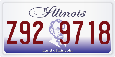 IL license plate Z929718