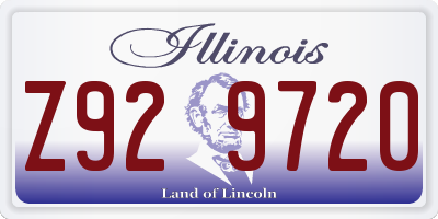 IL license plate Z929720