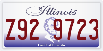 IL license plate Z929723