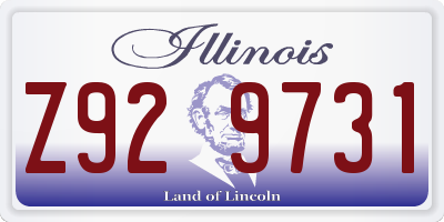 IL license plate Z929731
