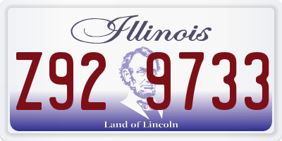 IL license plate Z929733