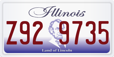 IL license plate Z929735