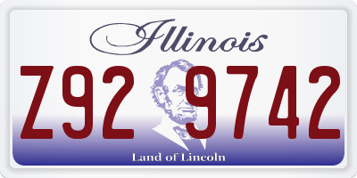 IL license plate Z929742