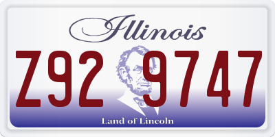 IL license plate Z929747
