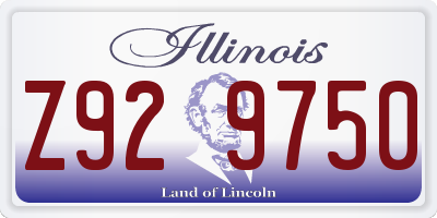 IL license plate Z929750