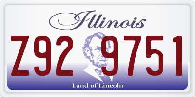 IL license plate Z929751