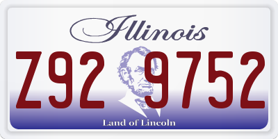 IL license plate Z929752
