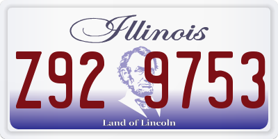 IL license plate Z929753