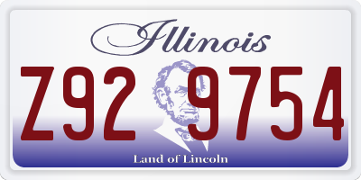 IL license plate Z929754