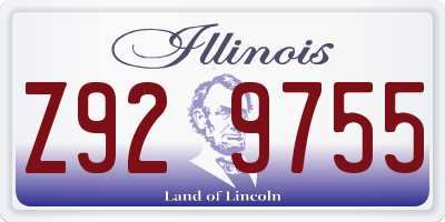IL license plate Z929755