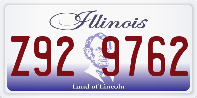 IL license plate Z929762