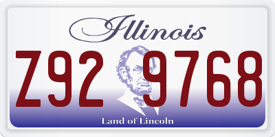IL license plate Z929768