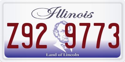 IL license plate Z929773