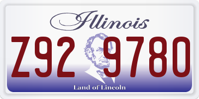 IL license plate Z929780