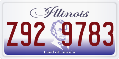 IL license plate Z929783