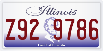 IL license plate Z929786
