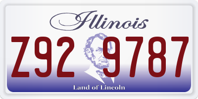 IL license plate Z929787