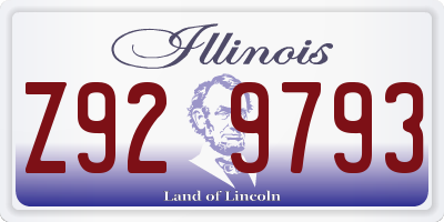 IL license plate Z929793