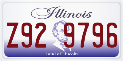 IL license plate Z929796