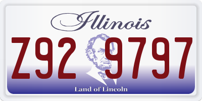 IL license plate Z929797