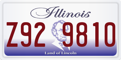 IL license plate Z929810