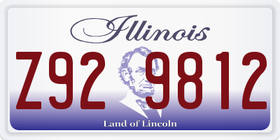 IL license plate Z929812