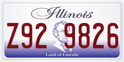 IL license plate Z929826