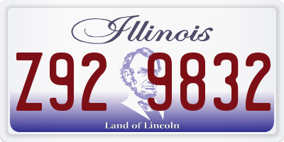 IL license plate Z929832